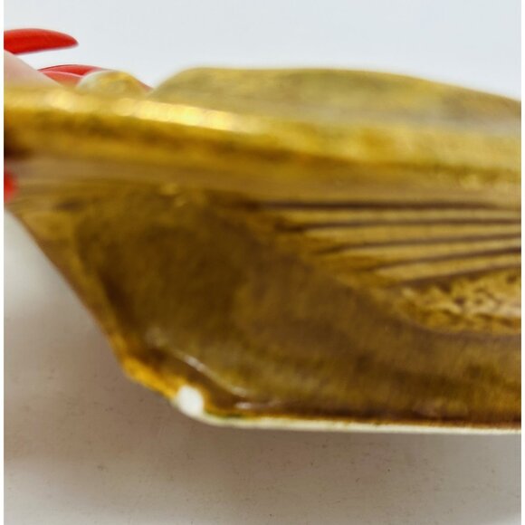 Vtg CALIFORNIA ORIGINALS LEAF ASHTRAY #55 Golden Avocado Ceramic Art Pottery MCM - Picture 10 of 11